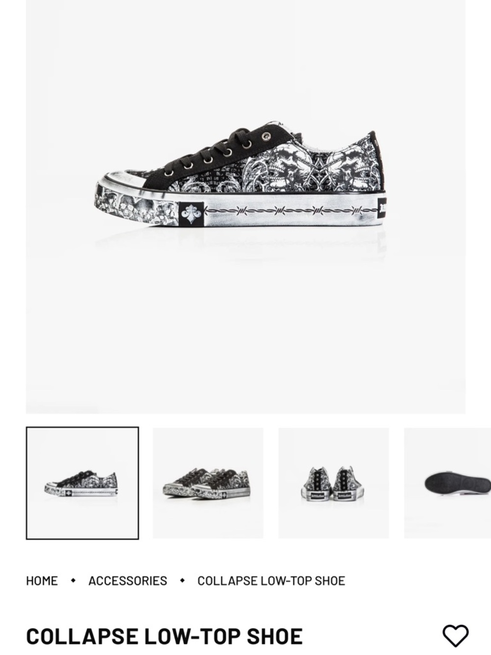 Affliction Men’s Size 10 Black Skull Sneakers